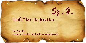 Szőke Hajnalka névjegykártya
