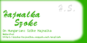 hajnalka szoke business card