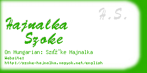hajnalka szoke business card